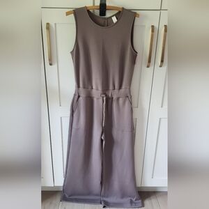 Spanx Jumpsuit Womens M Taupe Sleeveless Stretch One Piece